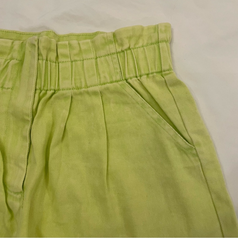 Lime Green Cotton Women's High Waisted‎ Jean Shorts Size Small - Picture 4 of 9